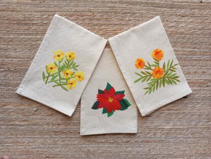 Poinsettia Group Tea Towel (Set of 3)